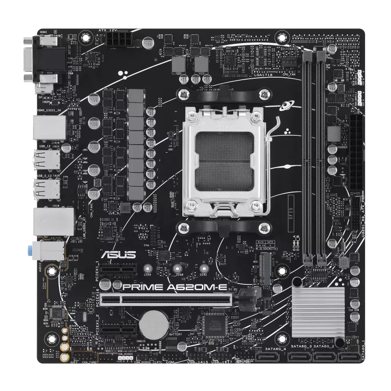 ASUS PRIME A620M-E DDR5 AM5 Micro-ATX Motherboard thumbnail 2