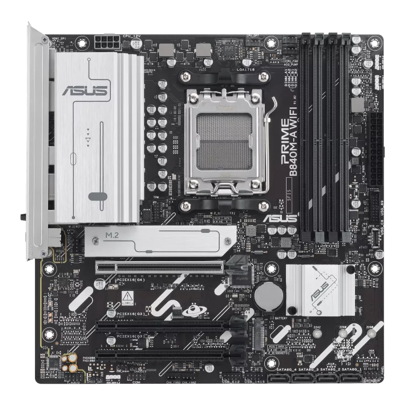 ASUS PRIME B840M-A WIFI-CSM DDR5 AM5 Micro-ATX Motherboard thumbnail 2