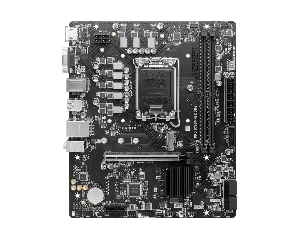 MSI PRO B760M-E DDR4 LGA1700 Micro-ATX Motherboard thumbnail 2