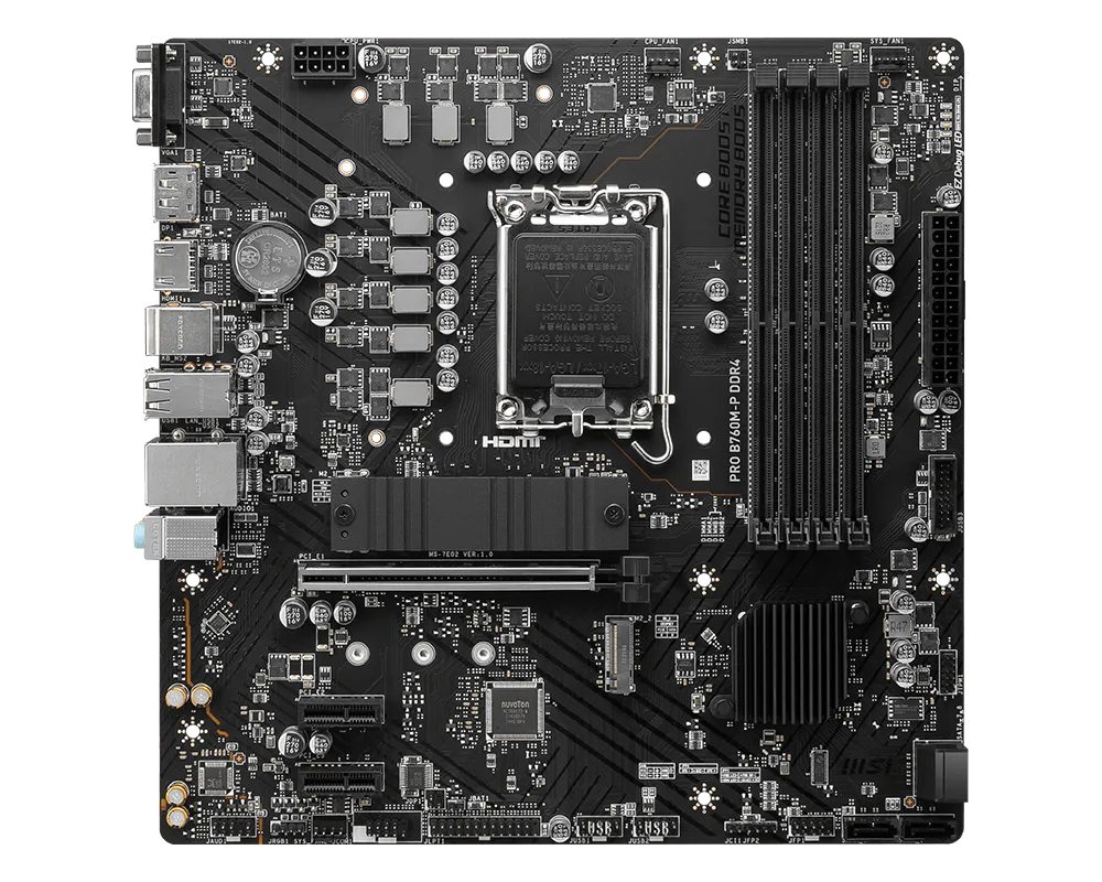 MSI PRO B760M-P DDR4 LGA1700 Micro-ATX Motherboard thumbnail 2