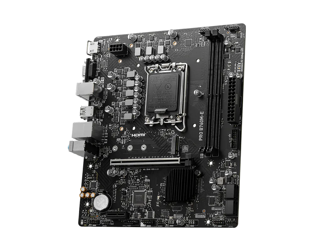 MSI PRO B760M-E DDR5 LGA1700 Micro-ATX Motherboard thumbnail 3