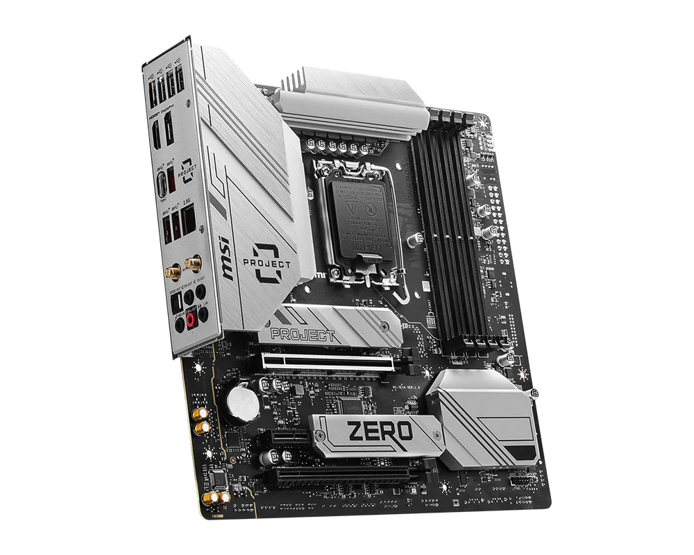 MSI B760M PROJECT ZERO DDR5 LGA1700 Micro-ATX Motherboard thumbnail 3