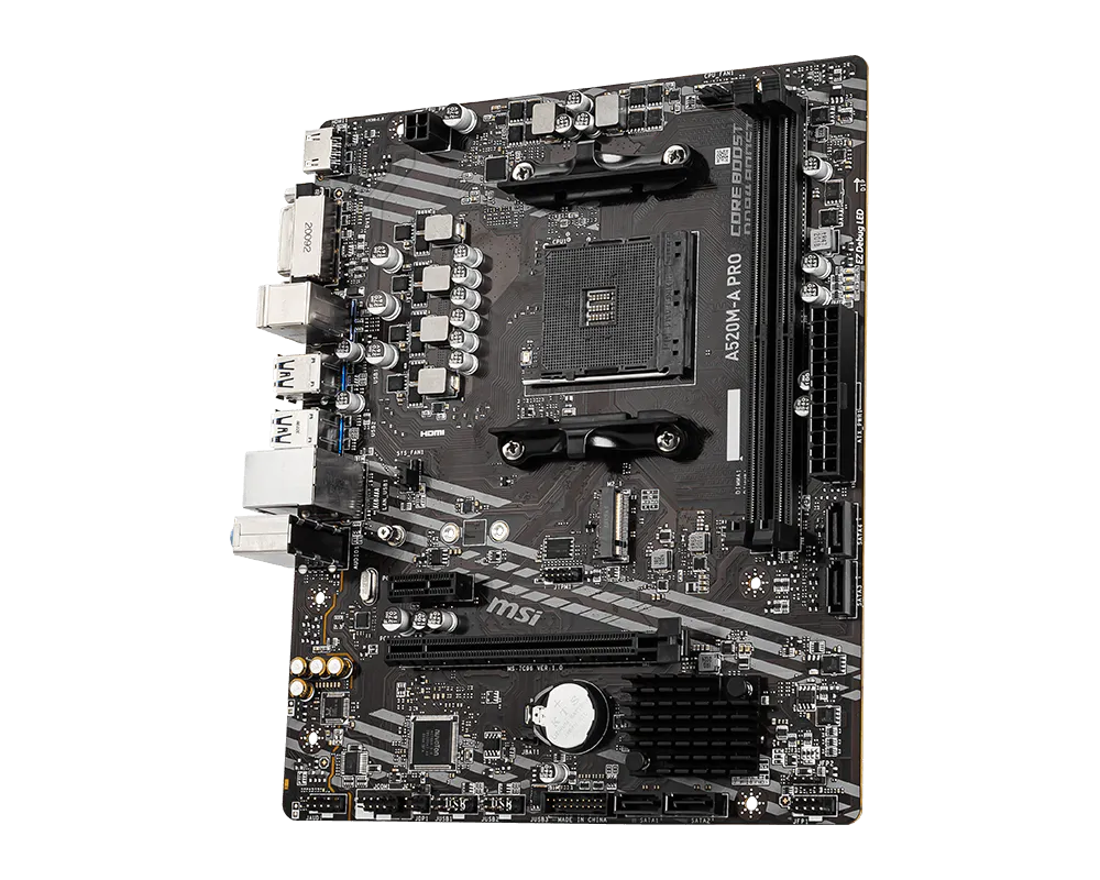 MSI PRO A520M-A PRO DDR4 AM4 Micro-ATX Motherboard thumbnail 3