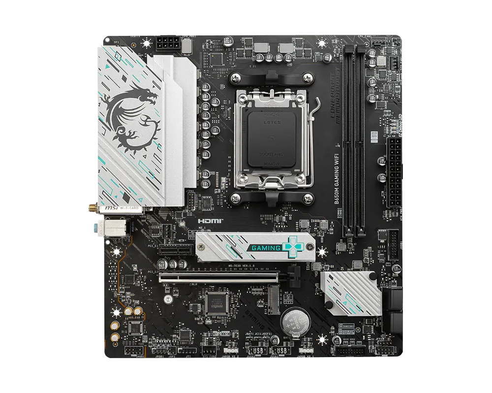 MSI B650M GAMING WIFI DDR5 AM5 Micro-ATX Motherboard thumbnail 2