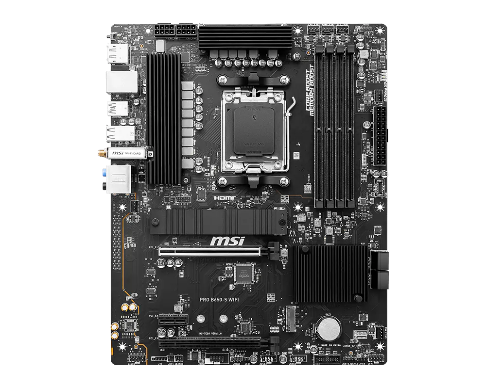 MSI PRO B650-S WIFI DDR5 AM5 ATX Motherboard thumbnail 2