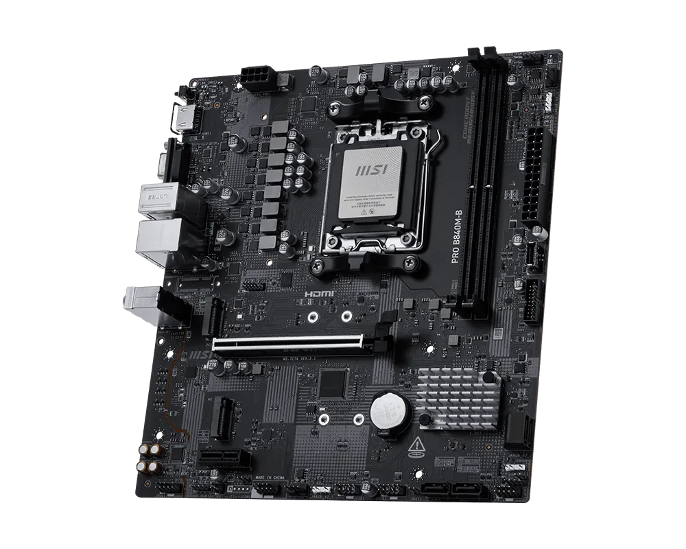 MSI PRO B840M-B DDR5 AM5 Micro-ATX Motherboard thumbnail 3