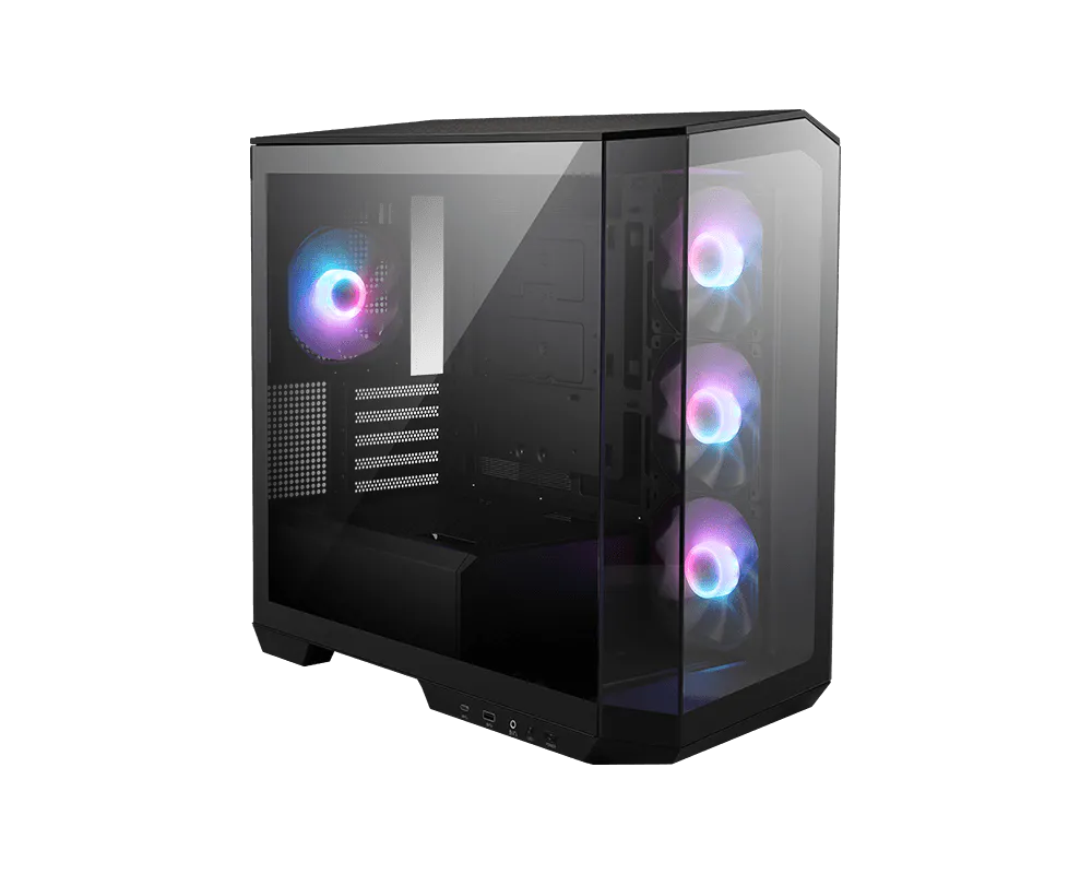 MSI MAG PANO M100R PZ Mini Tower PC Case Black - Thumbnail 3