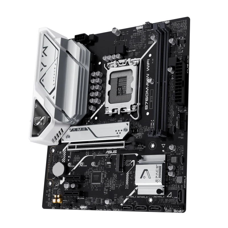 ASUS B760M-AYW WIFI DDR5 LGA1700 Micro-ATX Motherboard - Thumbnail 2