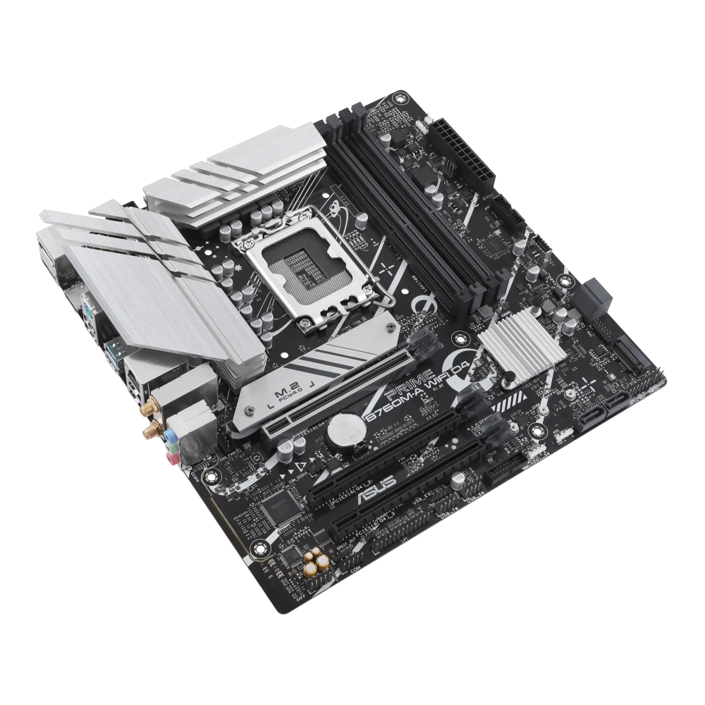 ASUS PRIME B760M-A WIFI D4 DDR4 LGA1700 Micro-ATX Motherboard - Thumbnail 3