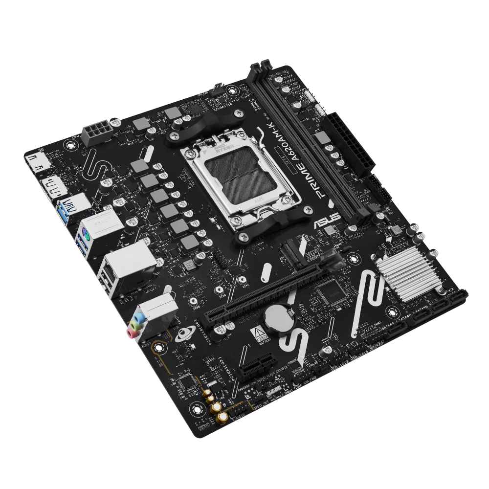 ASUS PRIME A620AM-K DDR5 AM5 Micro-ATX Motherboard - Thumbnail 2