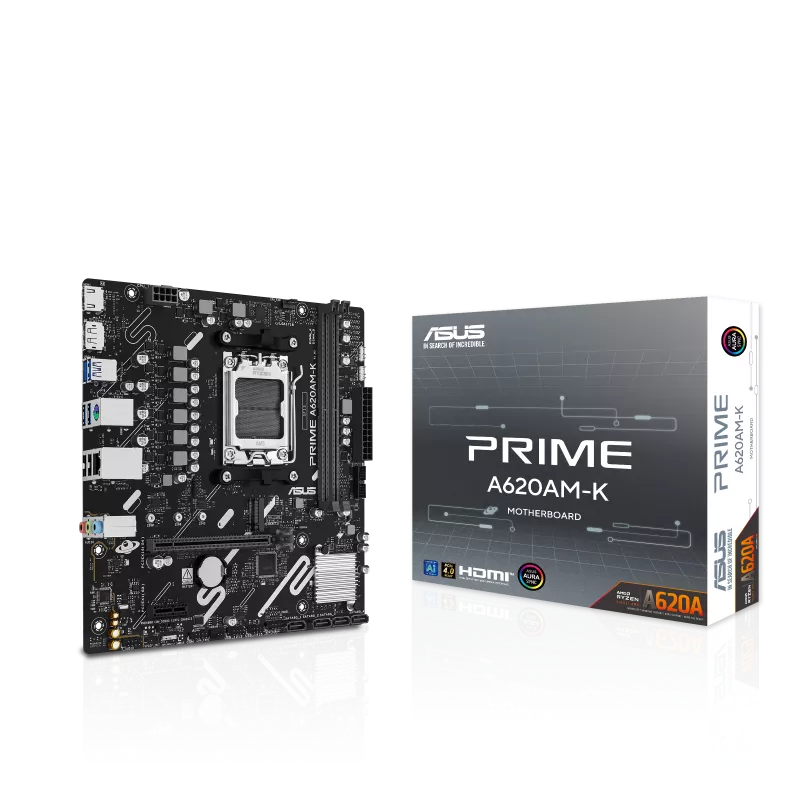 ASUS PRIME A620AM-K DDR5 AM5 Micro-ATX Motherboard - Thumbnail 4