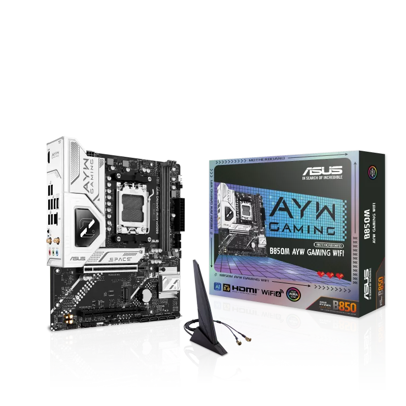 ASUS B850M AYW GAMING WIFI DDR5 AM5 Micro-ATX Motherboard - Thumbnail 4