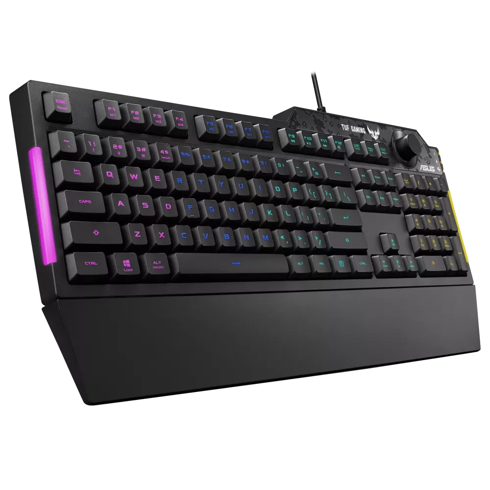 ASUS TUF Gaming K1 RGB Gaming Keyboard with Wrist Rest - Thumbnail 3