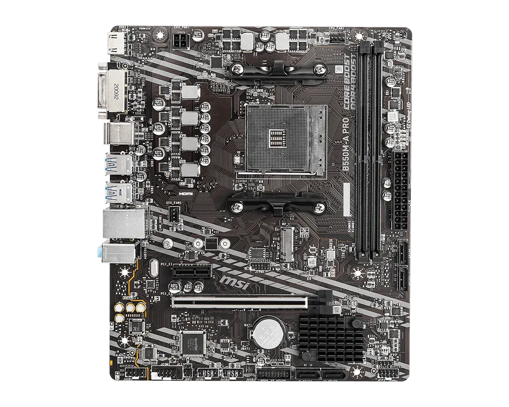 MSI B550M-A PRO DDR4 AM4 Micro-ATX Motherboard - Thumbnail 2