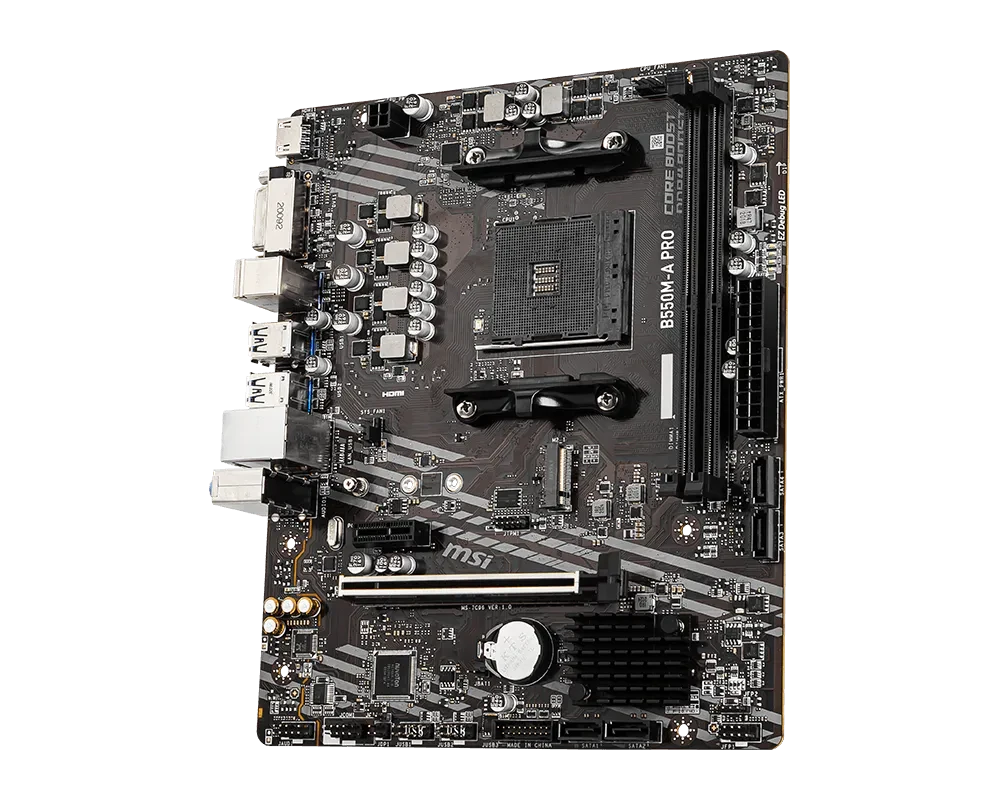 MSI B550M-A PRO DDR4 AM4 Micro-ATX Motherboard - Thumbnail 3