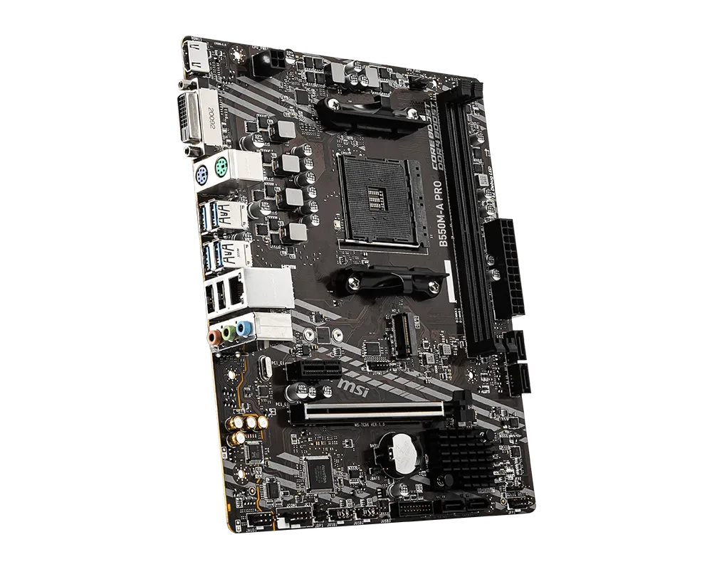 MSI B550M-A PRO DDR4 AM4 Micro-ATX Motherboard - Thumbnail 4