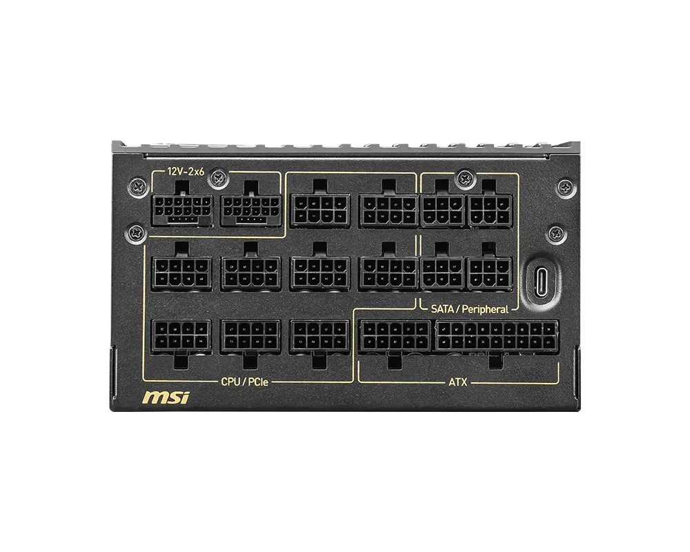 MSI MEG Ai1600T PCIE5 1600W 80+ Titanium Fully Modular ATX Power Supply - Thumbnail 2